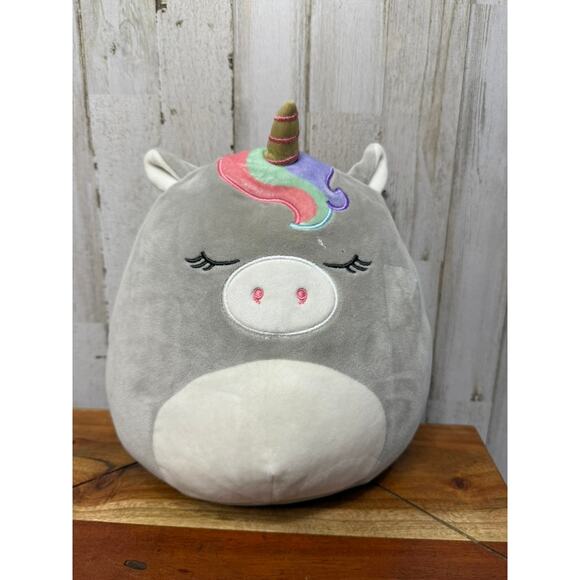 Squishmallow Teresa Unicorn 8" Gray Plush Stuffed Toy Pillow - Picture 1 of 5